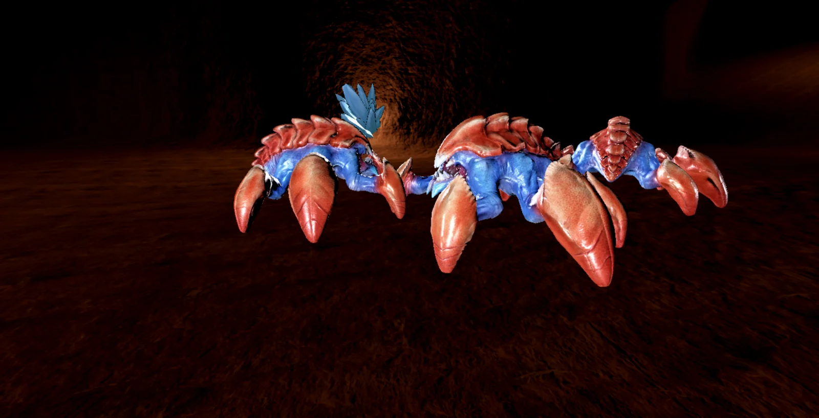 A pack of creatures in a dark tunnel